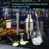 6/7/10db Rozsdamentes acél koktél shaker Bartending Tools Bartender Kit Martini Sharker italkeverő készlet tárolótáskával