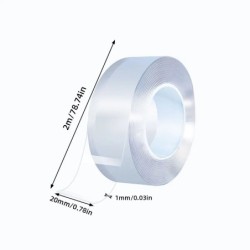 Nano kétoldalas szalag átlátszó vízálló erős szalag újrafelhasználható nanoszalag konyha fürdőszoba lakberendezés