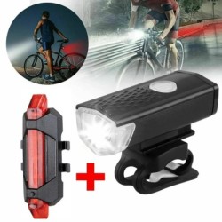 MTB kerékpár első lámpák USB LED újratölthető vízálló mountain bike fényszóró kerékpár biztonsági figyelmeztető lámpa kerékpároz