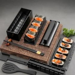 Sushikészítő készlet Japán rizsgolyós torta tekercsforma barkácsolás otthoni sushikészítő eszköz Többfunkciós műanyag konyhai su