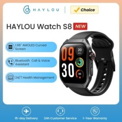 HAYLOU Watch S8 Smart Watch 1,96 hüvelykes AMOLED ívelt képernyős okosóra Bluetooth telefonhívás AI Vioce Assistant okosórák fér