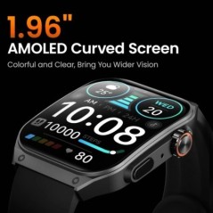 HAYLOU Watch S8 Smart Watch 1,96 hüvelykes AMOLED ívelt képernyős okosóra Bluetooth telefonhívás AI Vioce Assistant okosórák fér