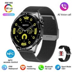 2024 Új Android ios Smart Watches Pro Men NFC GPS Tracker AMOLED 466*466 HD képernyő Pulzus Bluetooth hívás SmartWatch