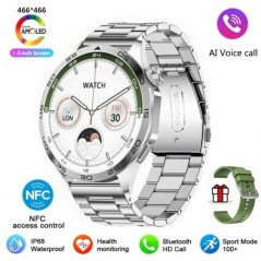 2024 Új Android ios Smart Watches Pro Men NFC GPS Tracker AMOLED 466*466 HD képernyő Pulzus Bluetooth hívás SmartWatch