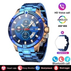 2023-as új Huawei Xiaomi Smart Watch Férfi GPS Tracker AMOLED 360*360 HD képernyő Pulzusszám Bluetooth hívás SmartWatch 1,53 hüv