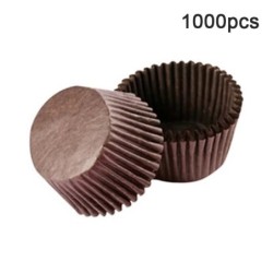 1000 db Mini méretű csokoládé papír bélések Sütő muffin torta csészék formák Cupcake tokok egyszínű party tálca forma