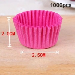 1000 db Mini méretű csokoládé papír bélések Sütő muffin torta csészék formák Cupcake tokok egyszínű party tálca forma