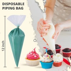 100/50/20db Eldobható Piping Bag Pastry s Icing Fondant tortakrém sütemények díszítésére sütemények Sütőeszközök