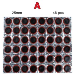Új 48db abroncsfolt gumi kerékpár gumiabroncs-javító betét hordozható gumiabroncs belső tömlőbetét kerek négyzet alakú kerékpárj
