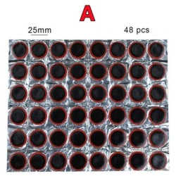 Új 48db abroncsfolt gumi kerékpár gumiabroncs-javító betét hordozható gumiabroncs belső tömlőbetét kerek négyzet alakú kerékpárj