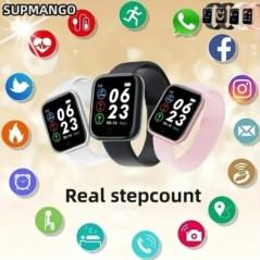 Y68 Real Step Count Sport Divat Okosóra Többfunkciós férfi és női Hálózat Mobiltelefon Zene Fitness Sportóra