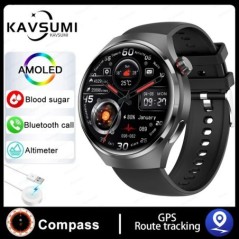 2023-as új Huawei Xiaomi GT4 Pro Smart Watch férfi NFC GPS Tracker AMOLED 360*360 HD képernyő Pulzus Bluetooth hívás SmartWatch 