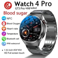 Új GPS Smart Watch Férfi karórák GT4 Pro 360*360 HD képernyő Pulzus Bluetooth hívás NFC IP68Vízálló vércukor okosóra