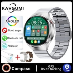 Új GPS Smart Watch Férfi karórák GT4 Pro 360*360 HD képernyő Pulzus Bluetooth hívás NFC IP68Vízálló vércukor okosóra