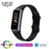 LIGE Amoled okosóra férfi 2023 Smart Band női pulzusszám Blood Smartwartch vízálló okos karkötő Sport fitnesz nyomkövető