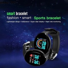 D18 intelligens karkötő képernyő, pulzusszám vérnyomásmérő alvásmérő járási gyakorlat Smart Watch vezeték nélküli Bluetooth fejh