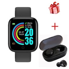 Y68 többfunkciós okosóra férfi női Bluetooth csatlakoztatott telefon Zene Fitness Sport karkötő Vezeték nélküli Bluetooth fejhal