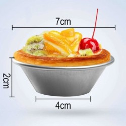 10db Újrafelhasználható alumínium ötvözet tojás torta formába sütési kellékek Cookie puding forma Mooncake formába sütéshez eszk