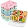 Bento Lunch Box 4 rekeszes étkezés előkészítő konténerek Ebéddoboz gyerekeknek Tartós BPA-mentes, újrafelhasználható élelmiszert