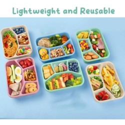 Bento Lunch Box 4 rekeszes étkezés előkészítő konténerek Ebéddoboz gyerekeknek Tartós BPA-mentes, újrafelhasználható élelmiszert