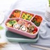 Bento Lunch Box 4 rekeszes étkezés előkészítő konténerek Ebéddoboz gyerekeknek Tartós BPA-mentes, újrafelhasználható élelmiszert