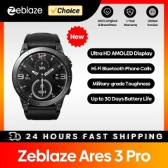 [Új 2023] Zeblaze Ares 3 Pro Smart Watch Ultra HD AMOLED kijelzős hanghívás, több mint 100 sport üzemmód 24 órás állapotfigyelő 