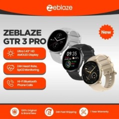 Zeblaze GTR 3 Pro hanghívásos okosóra AMOLED kijelző 316L rozsdamentes acél fitnesz okosóra nőknek