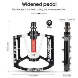 WEST BIKING Kerékpárpedálok Ultrakönnyű csúszásgátló CNC BMX BMX MTB országúti kerékpár pedál kerékpározás lezárt csapágyas keré