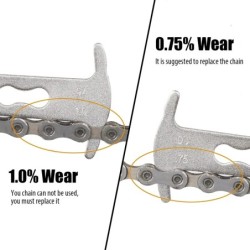 Kerékpárlánc kopásjelző lánc-ellenőrző mérőeszköz javítószerszám vonalzó országúti hegyi hibrid kerékpárokhoz