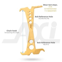 Kerékpárlánc-javító szerszám Hegyi útláncok mérőmérő vonalzó kerékpár kopásjelző cseretartozékok