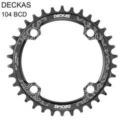 DECKAS 104 BCD láncgyűrű 32T 34T 36T 38T kerek keskeny széles 104BCD láncgyűrű 34 32 fogas Mtb Bike Coroa Egysebességes 12V 11V