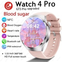 2023-as új NFC okosóra női AMOLED HD képernyő Pulzusszám Vércukor GPS Sport Bluetooth hívás IP68 Vízálló SmartWatch Man