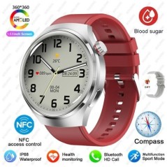 2023-as új NFC okosóra női AMOLED HD képernyő Pulzusszám Vércukor GPS Sport Bluetooth hívás IP68 Vízálló SmartWatch Man