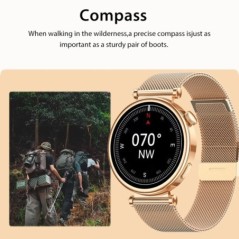 GT4 MINI Fashion női okosóra képernyője mindig pulzus megjelenítése Bluetooth hívás iránytű sport mód AMOLED Smartwatch 2024 NE