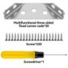 30 készlet bútor sarokcsatlakozó rozsdamentes acél saroktartó Univerzális háromszög saroktartó csavaros saroktartókkal