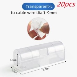 16/20db Kábelrendező Clip Snap Drop Wire tartó Kábelkezelés Öntapadó kábel Fix bilincs Office Deak kábelezési tartozék