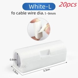 16/20db Kábelrendező Clip Snap Drop Wire tartó Kábelkezelés Öntapadó kábel Fix bilincs Office Deak kábelezési tartozék