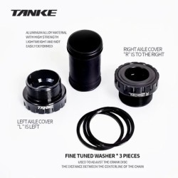 TANKE-BB68 BB92-73mm, Alsó konzolok Adapter, Kerékpár forgattyús középső tengely típusa, MTB országúti kerékpár központi tengely