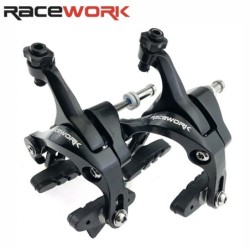 RACEWORK Road Bike Dual Pivot Féknyereg Kerékpár Racing Alumínium Oldalsó húzónyereg első Hátsó Fékbetétekkel