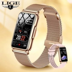 LIGE Smart Watch Női Teljes érintőképernyős Bluetooth Call IP67 Vízálló Sport Fitness Tracker SmartWatch Női