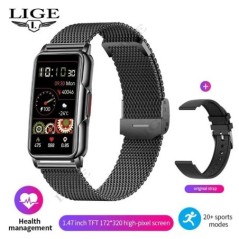 LIGE Smart Watch Női Teljes érintőképernyős Bluetooth Call IP67 Vízálló Sport Fitness Tracker SmartWatch Női