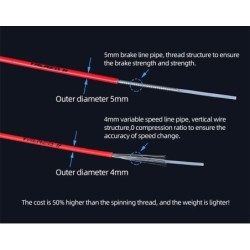 Kerékpár váltó kábeles kerékpár váltók Váltó dróttal országúti hegyi kerékpár fékkábel cső Hosszabb út MTB váltó fékvezeték