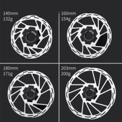 2 db Kerékpár Centerlock Rotor Tartós Kerékpár Tárcsafék Rotor 140/160/180/203mm Road MTB Hidraulikus Fékrotorok Shimano 1PC-hez