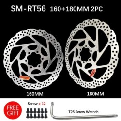 SRAM SM RT56 Tárcsafék-rotor 140mm 160mm 180mm 203 Középvonal 6 csavaros tárcsa NUTT E-bike Mountain Bike Road Kerékpár robogóho