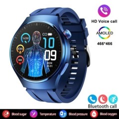 Android IOS Health Monitor Smart Watch készülékhez Férfi pulzusszám EKG+PPG AMOLED 466*466 HD képernyő Bluetooth hívás Smart Wat