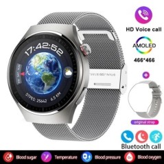 Android IOS Health Monitor Smart Watch készülékhez Férfi pulzusszám EKG+PPG AMOLED 466*466 HD képernyő Bluetooth hívás Smart Wat