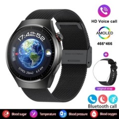 Android IOS Health Monitor Smart Watch készülékhez Férfi pulzusszám EKG+PPG AMOLED 466*466 HD képernyő Bluetooth hívás Smart Wat