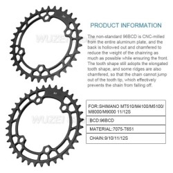 Shimano 96bcd kerek MTB kerékpár láncgyűrű 96BCD 26/36T 32/34/36T M7000 M8000 M4100 M5100/MT510 kerékpár hajtókar Crown Chainrin