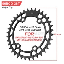 Shimano 96bcd kerek MTB kerékpár láncgyűrű 96BCD 26/36T 32/34/36T M7000 M8000 M4100 M5100/MT510 kerékpár hajtókar Crown Chainrin