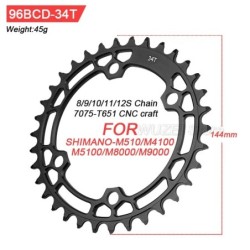 Shimano 96bcd kerek MTB kerékpár láncgyűrű 96BCD 26/36T 32/34/36T M7000 M8000 M4100 M5100/MT510 kerékpár hajtókar Crown Chainrin